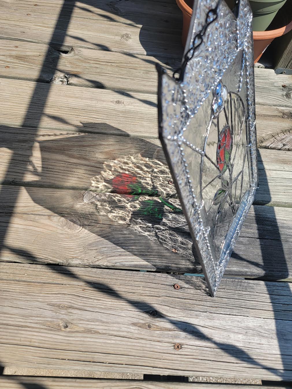 Stained Glass Enchanted Rose