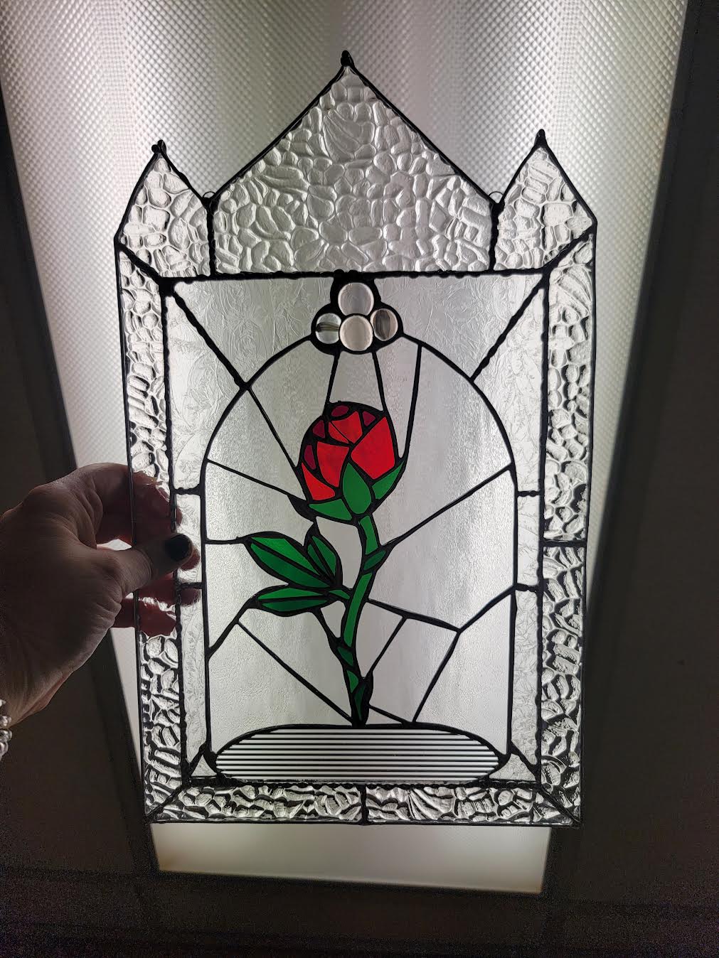 Stained Glass Enchanted Rose
