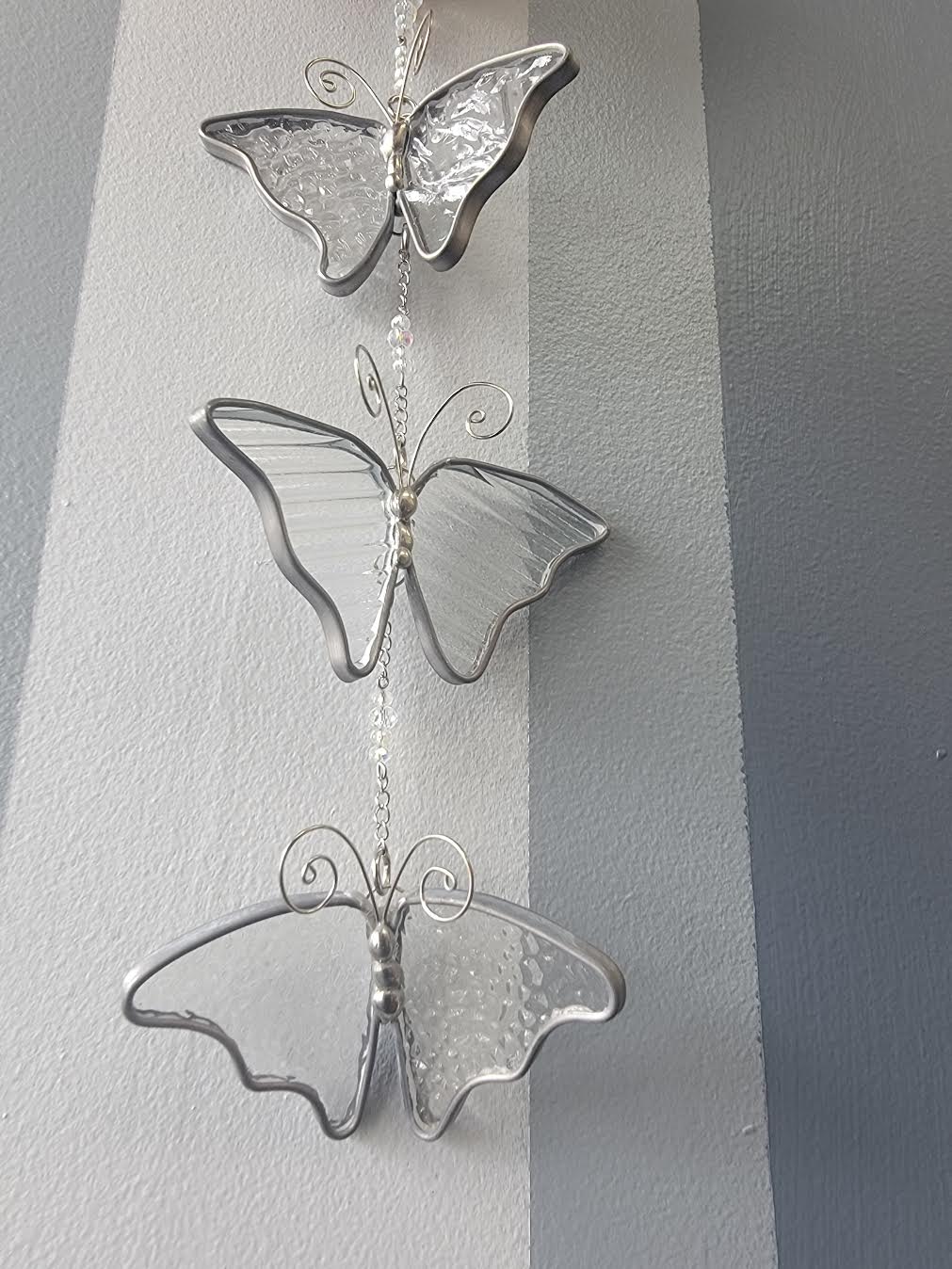 3 Piece Stained Glass Butterfly