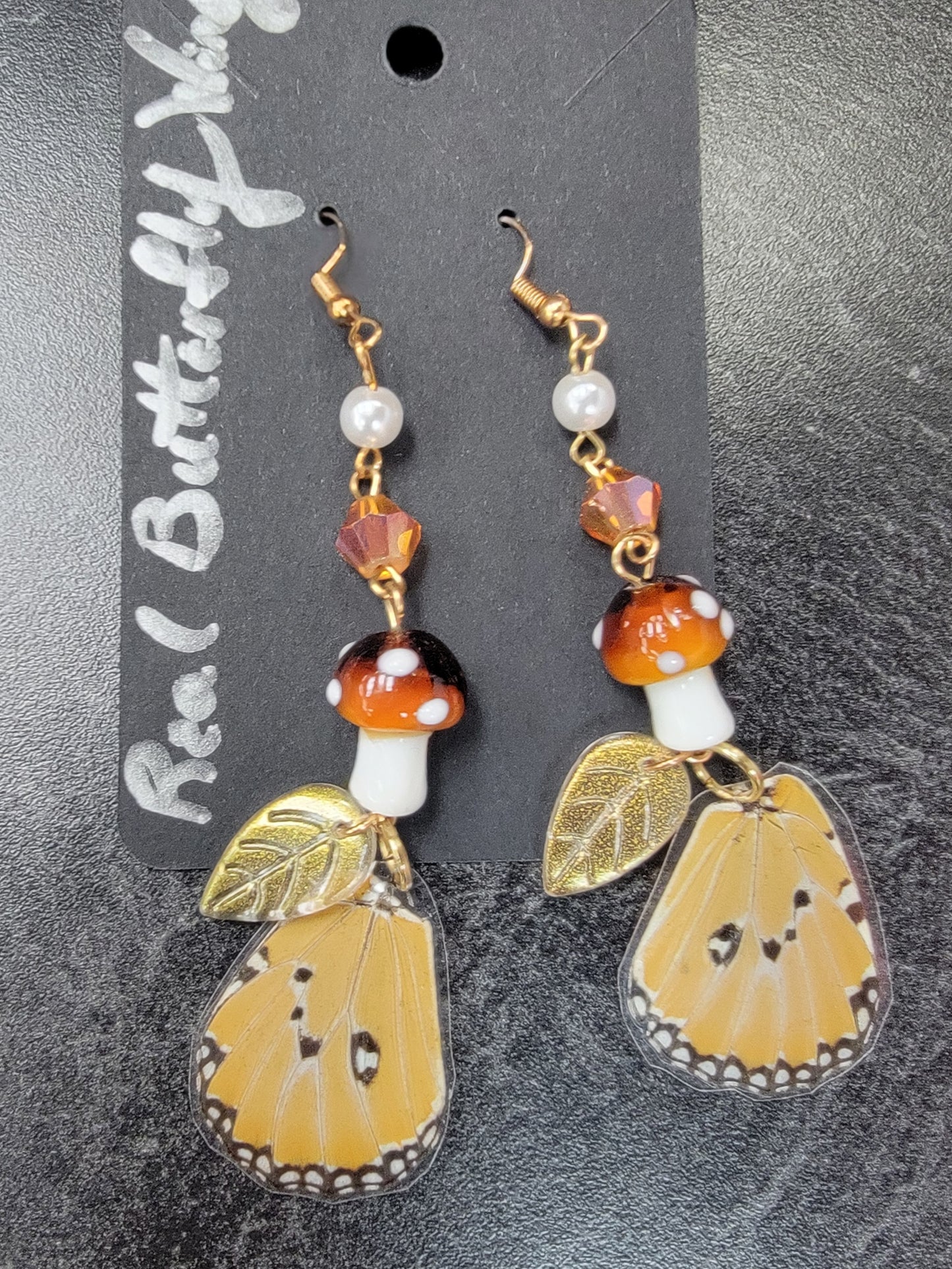 Earrings, Real Butterfly Wings