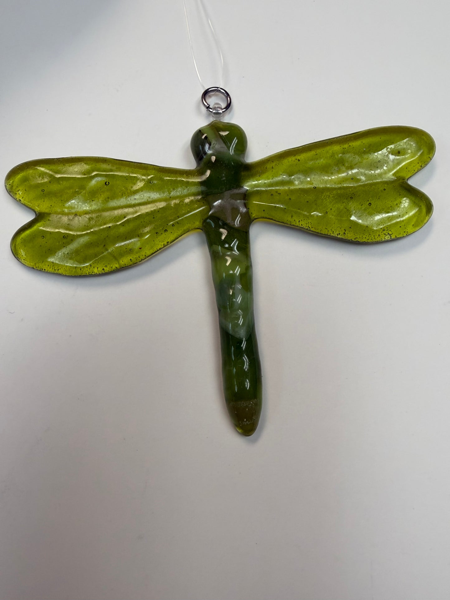 Dragonfly, Green Fused Glass