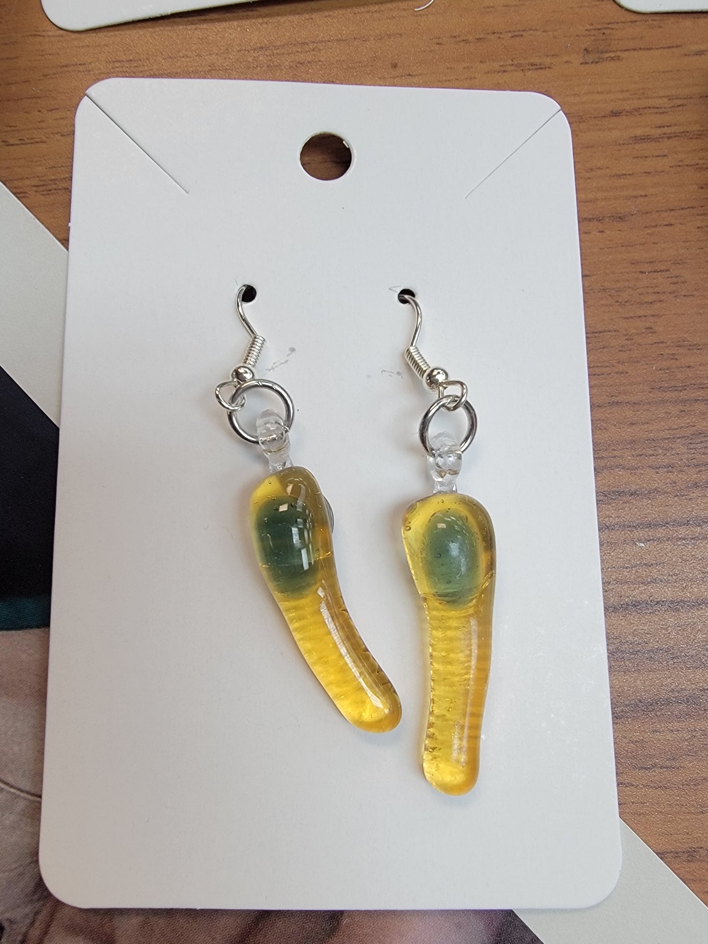 Earrings, Fused Glass