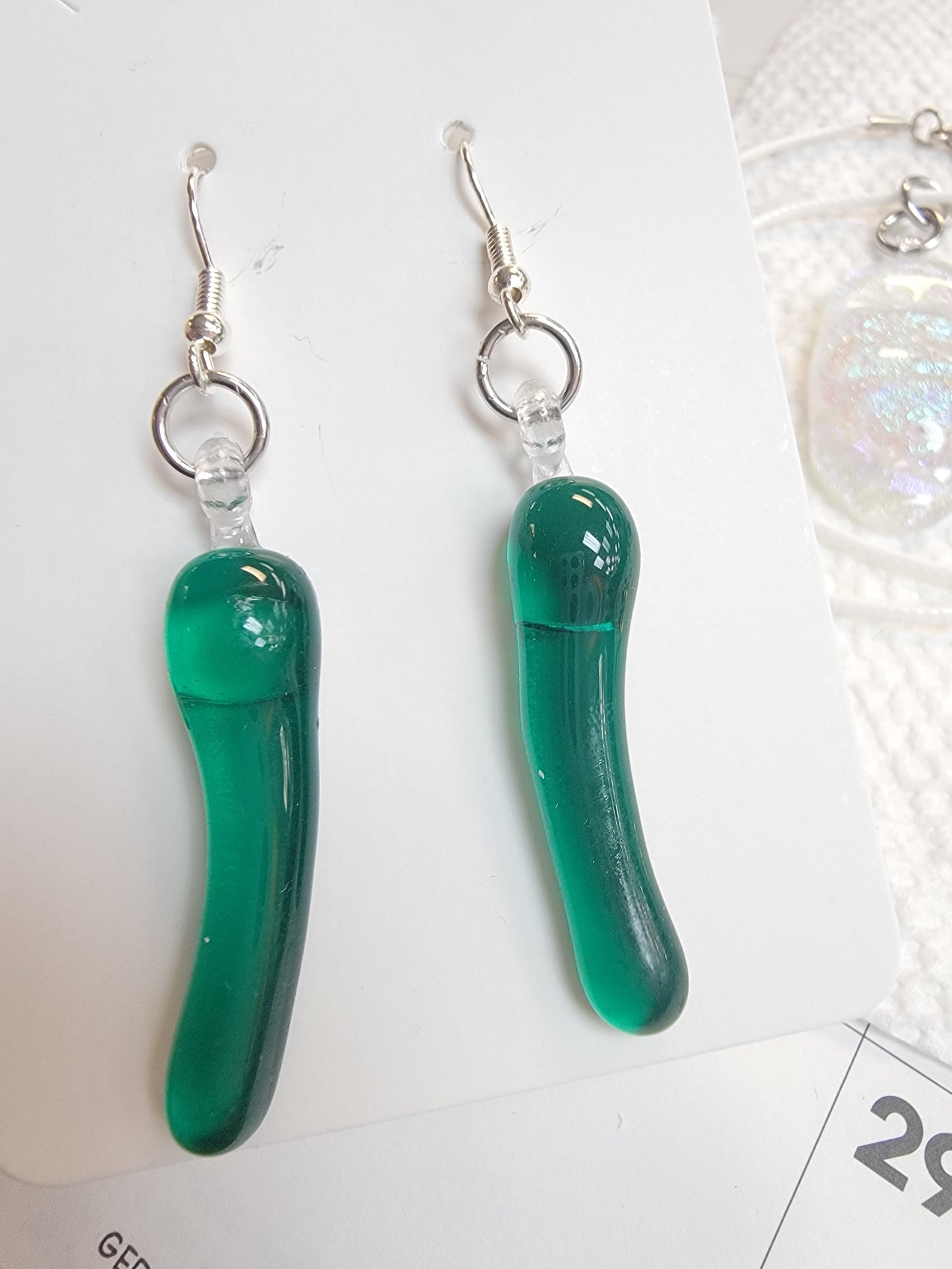 Earrings, Fused Glass