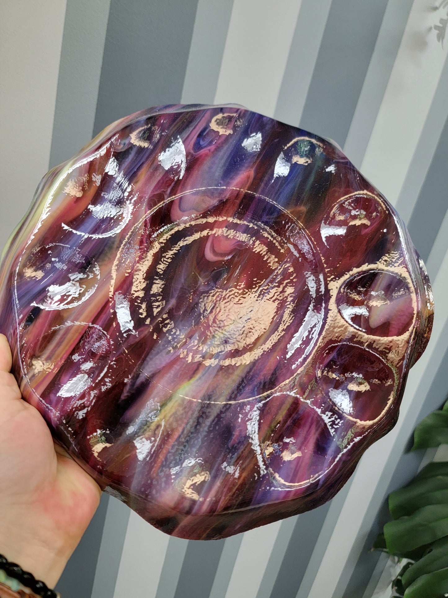 Deviled Egg Platter, Fused Glass