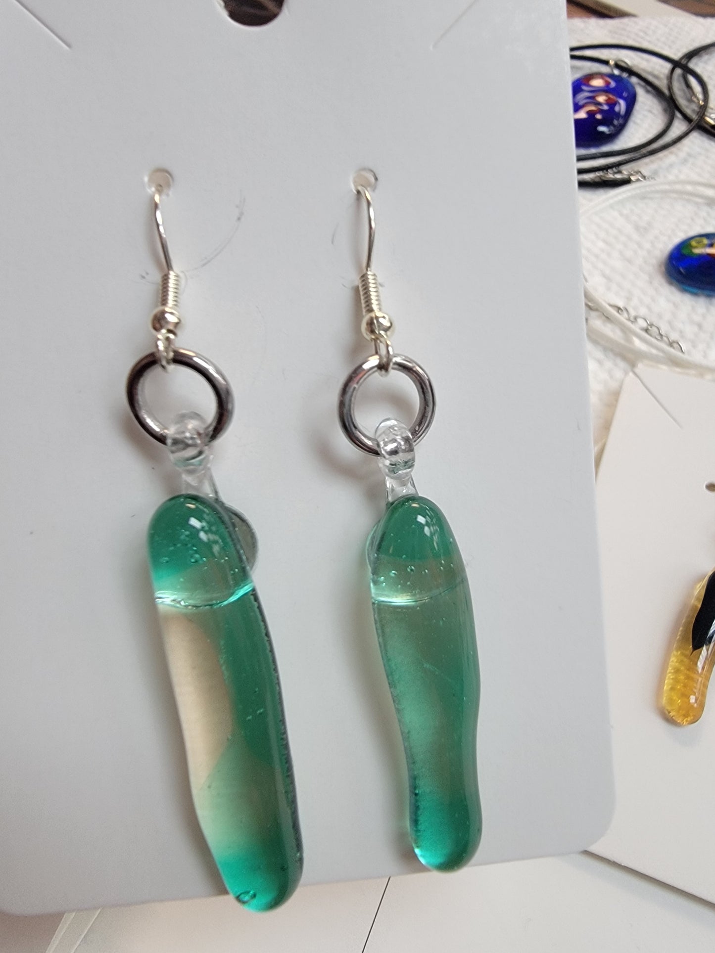 Earrings, Fused Glass