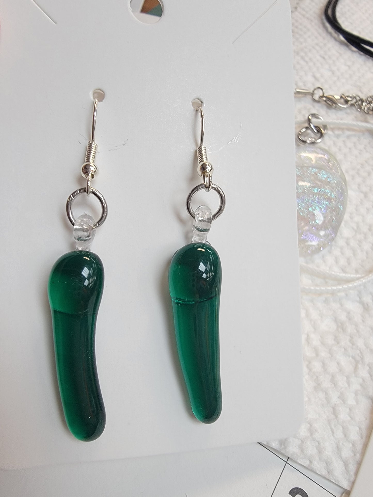 Earrings, Fused Glass