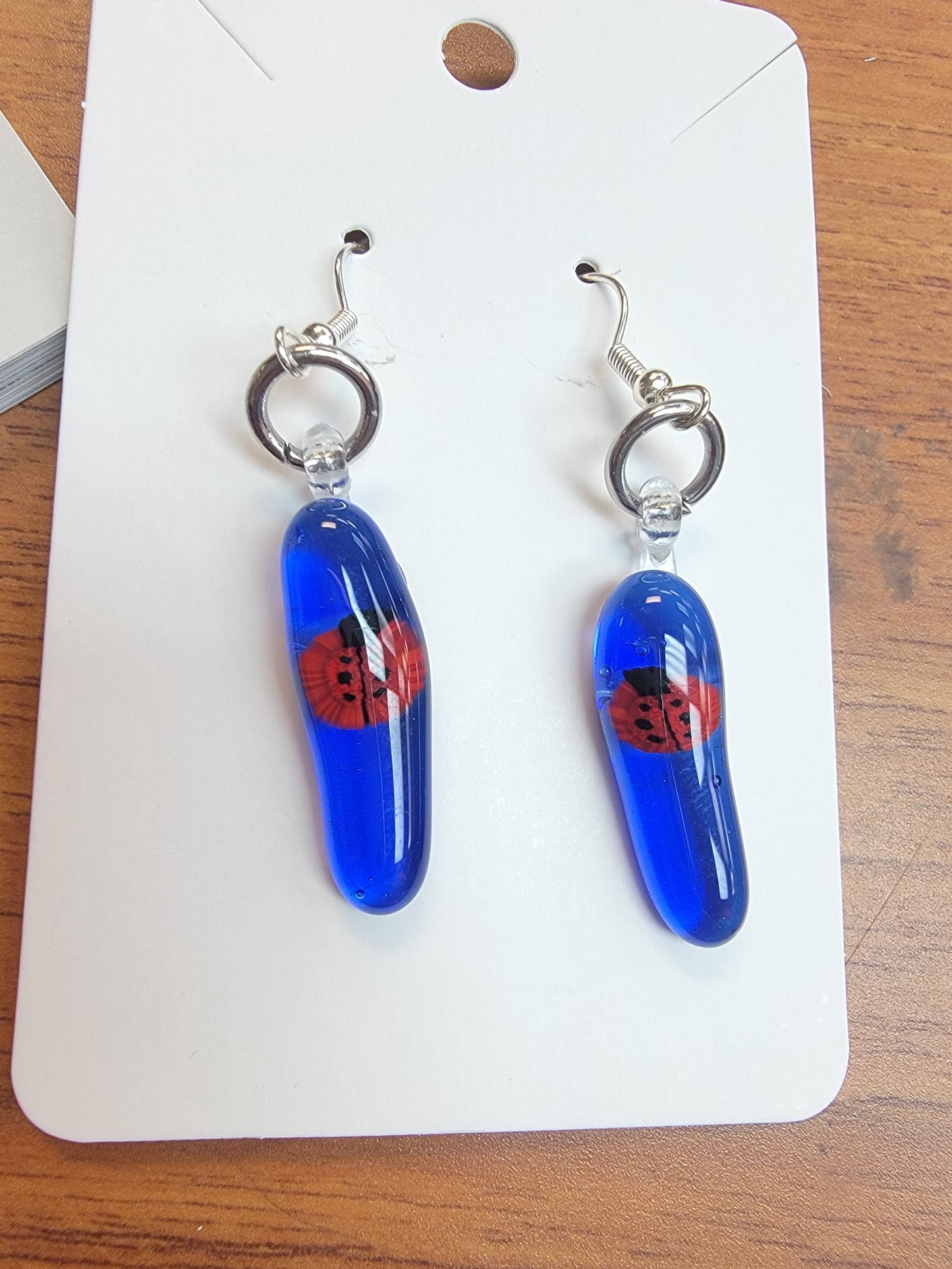 Earrings, Fused Glass