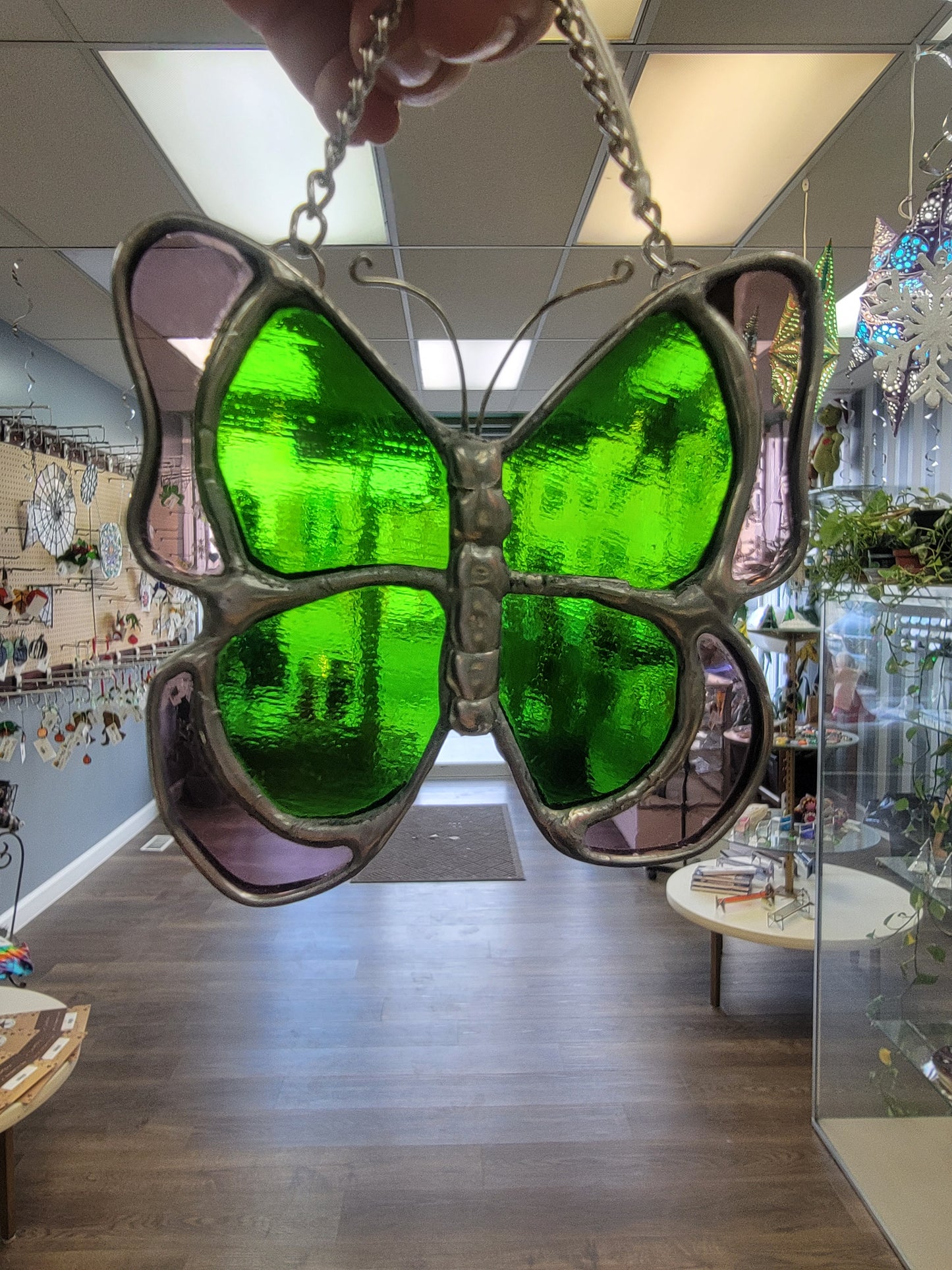 Large Butterfly, stained glass