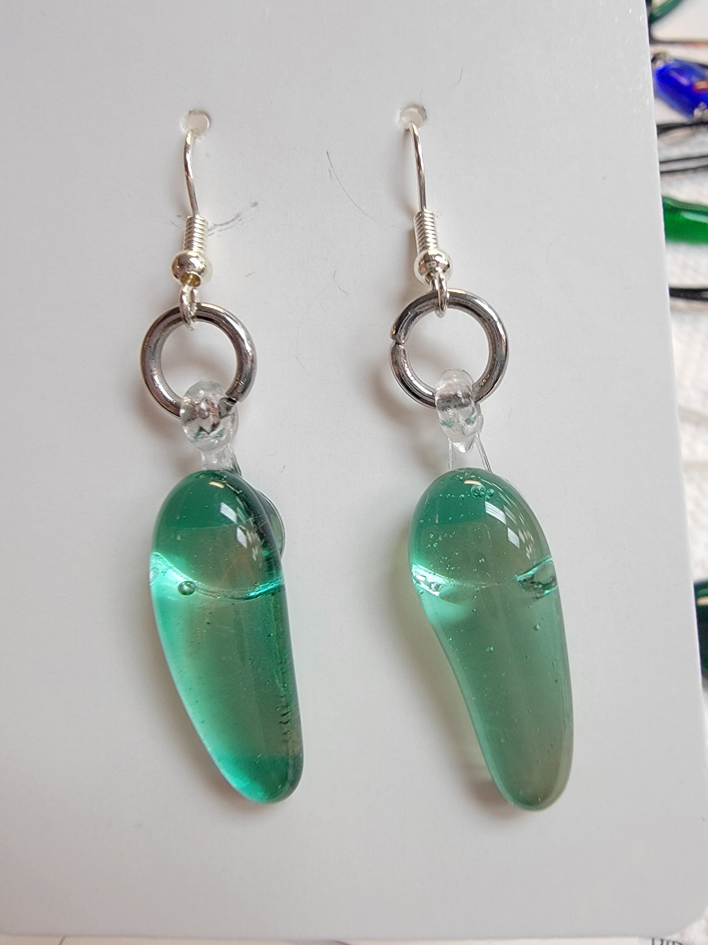 Earrings, Fused Glass
