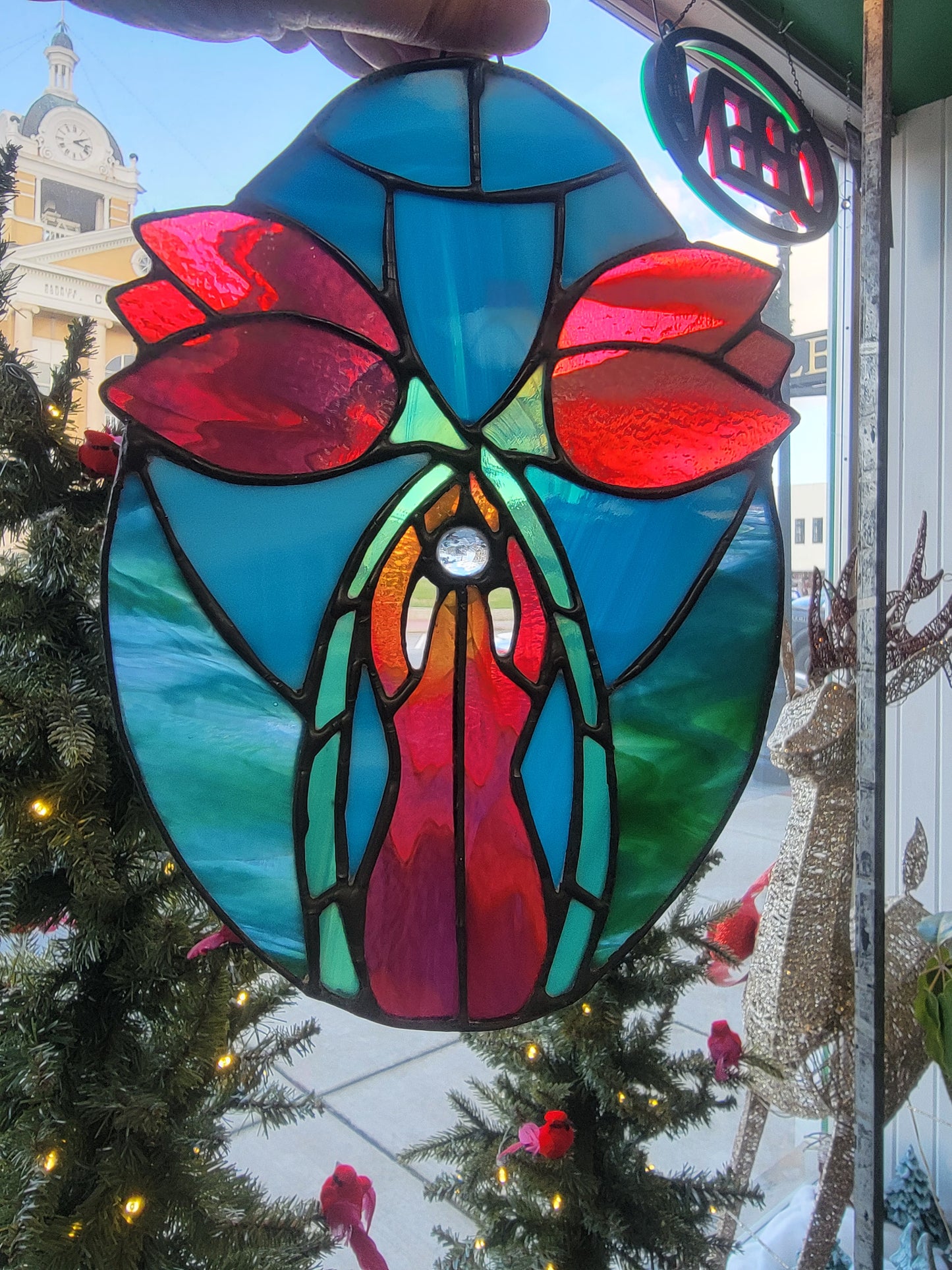 Spring Equinox Stained Glass Suncatcher