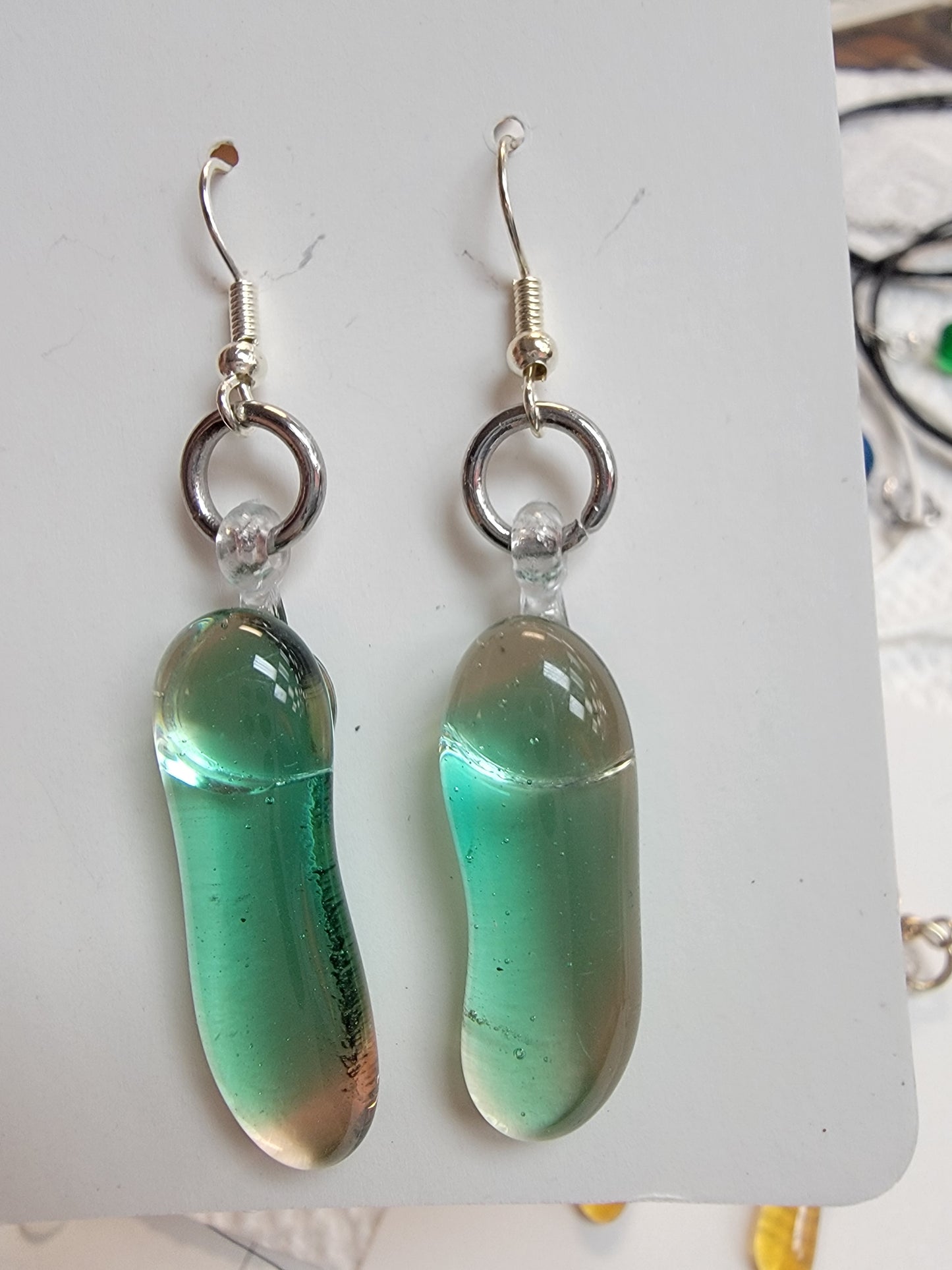 Earrings, Fused Glass