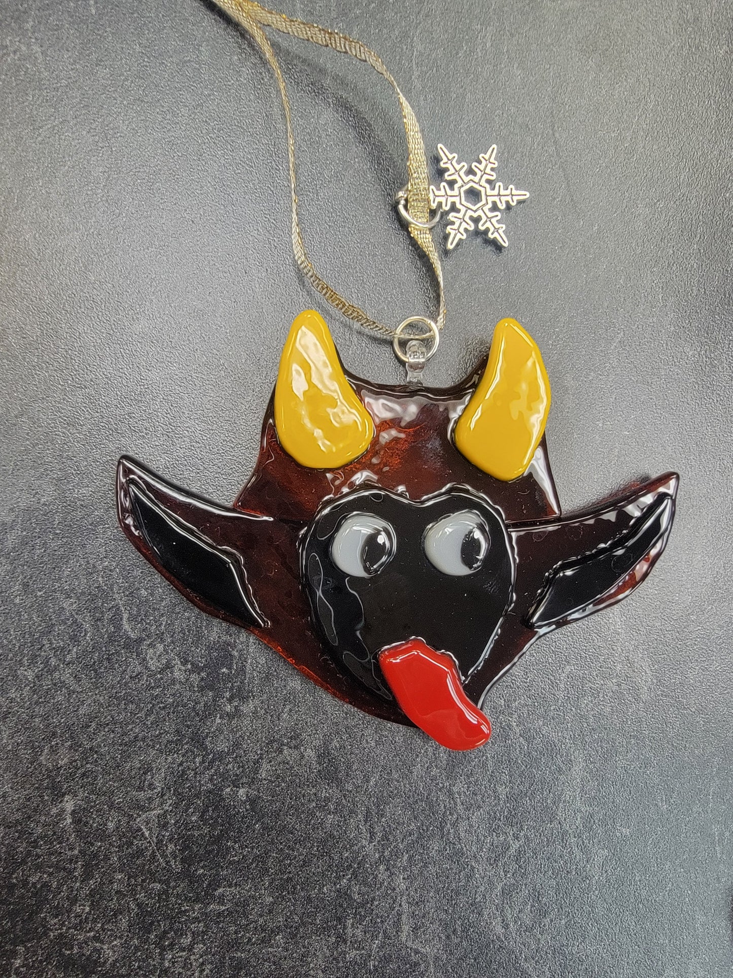Krampus, Fused Glass