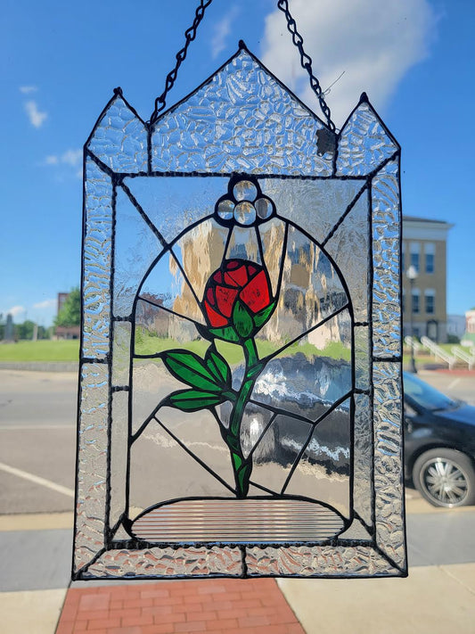 Stained Glass Enchanted Rose