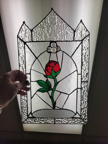 Stained Glass Enchanted Rose