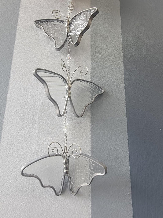3 Piece Stained Glass Butterfly