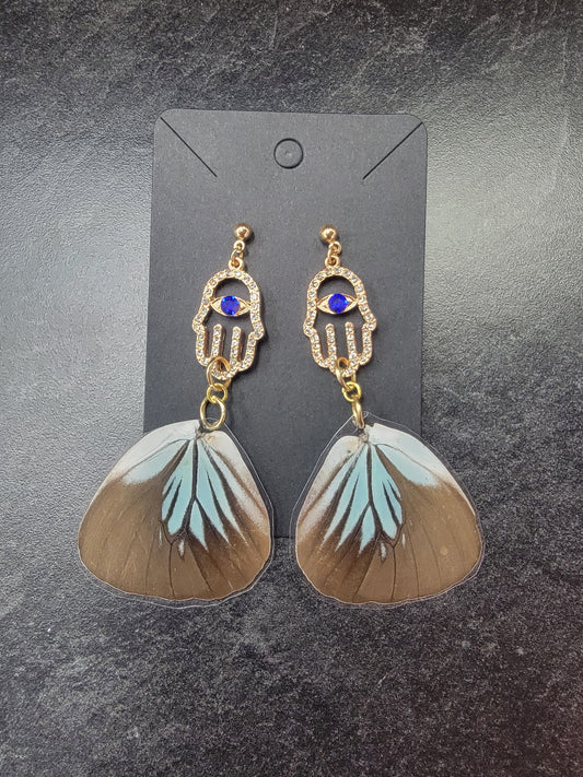 Earrings,Real Butterfly Wings