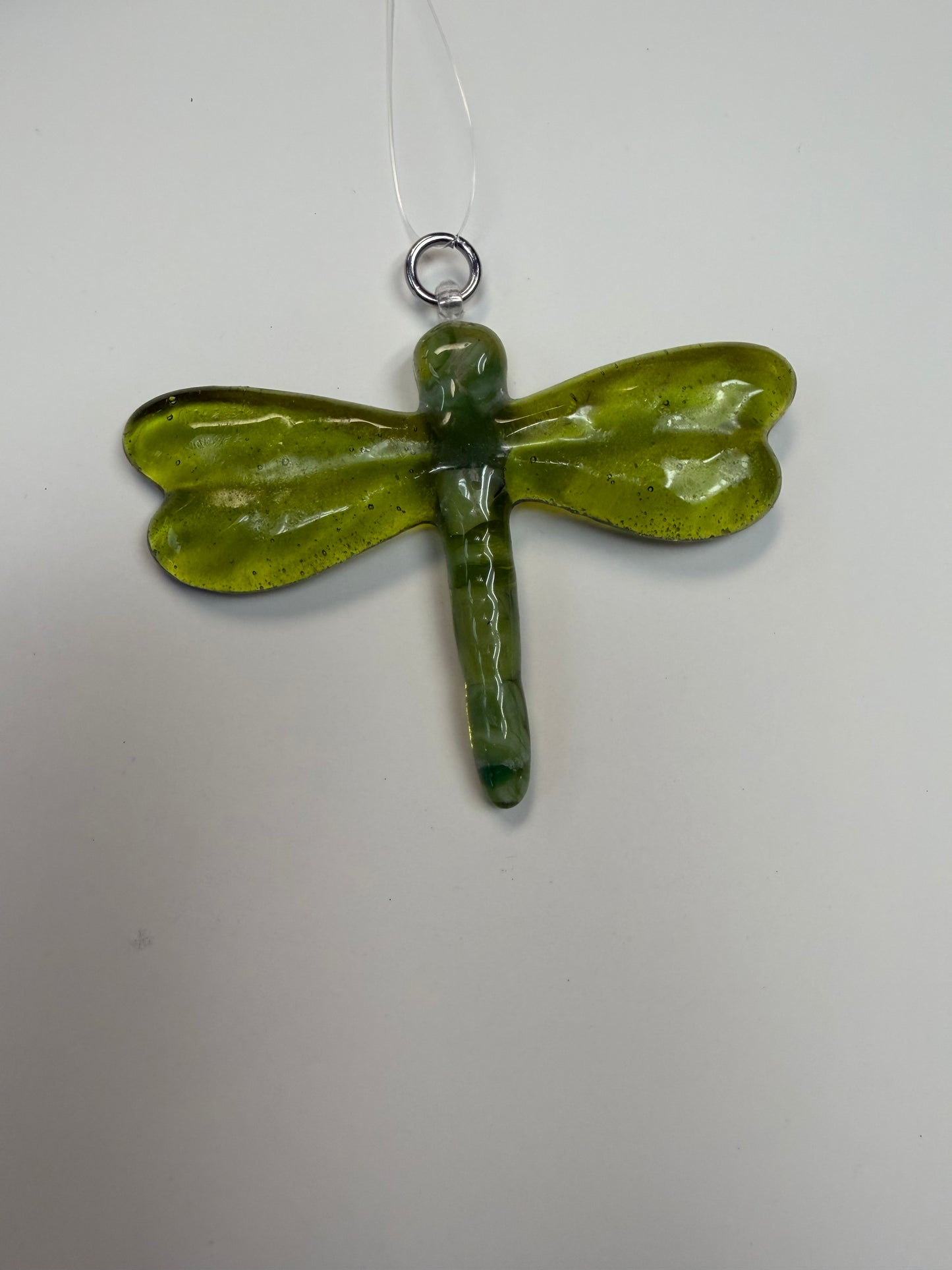 Dragonfly, Green Fused Glass