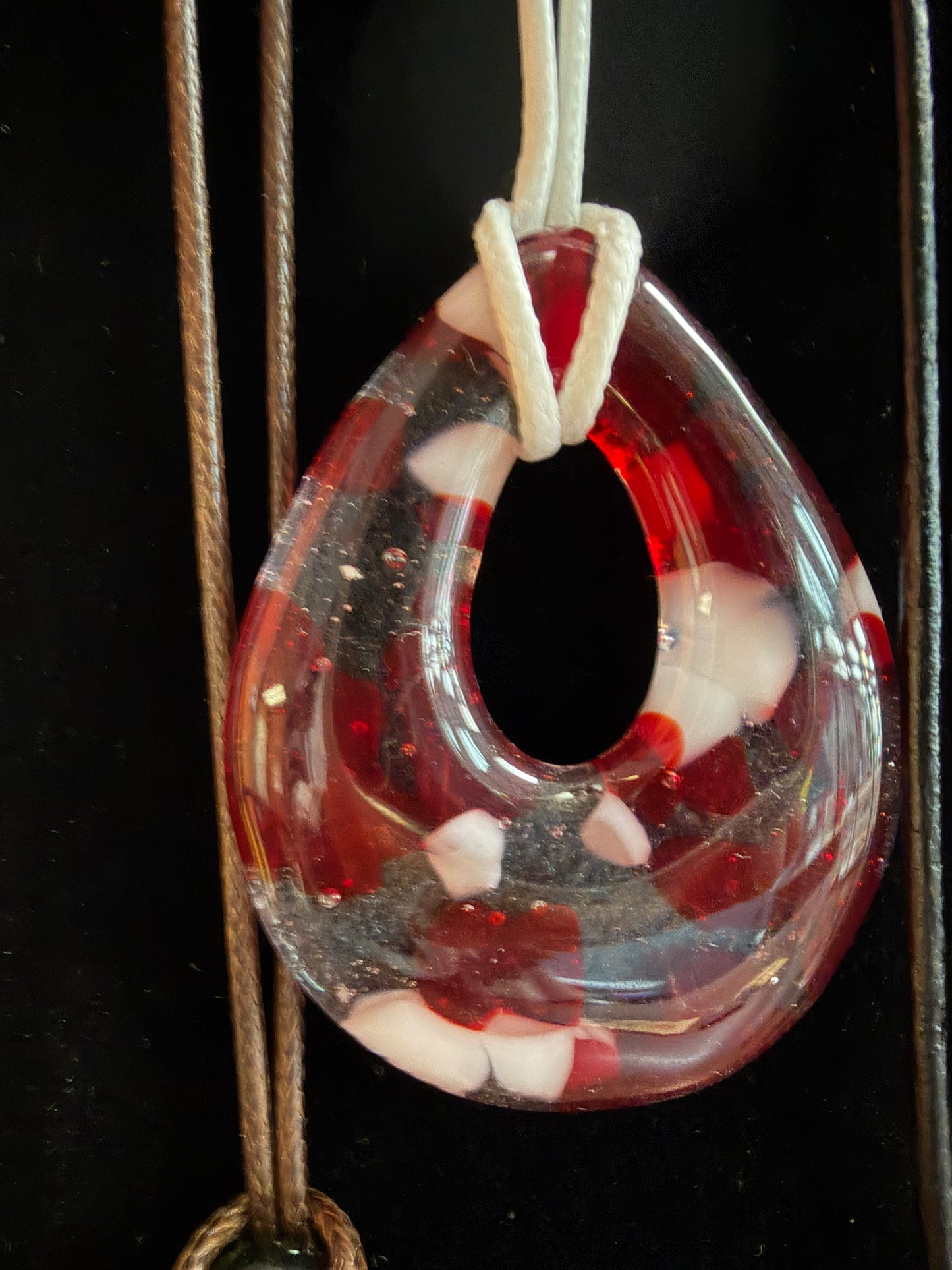 Fused Glass Art Pendant Necklace