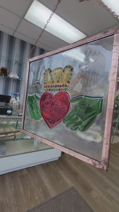 Claddagh, Fused Glass