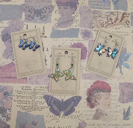 Earrings, Butterfly