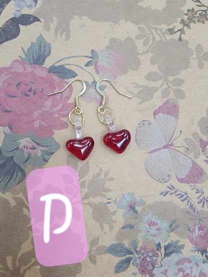 Valentines jewelry, fused glass