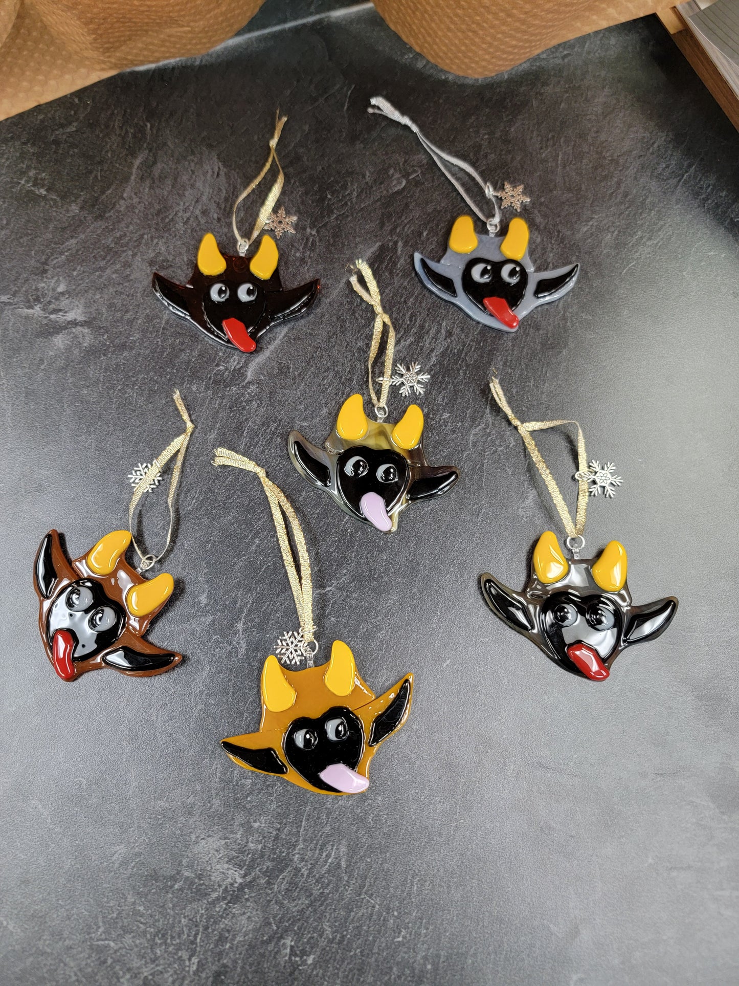 Krampus, Fused Glass