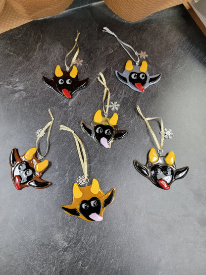 Krampus, Fused Glass
