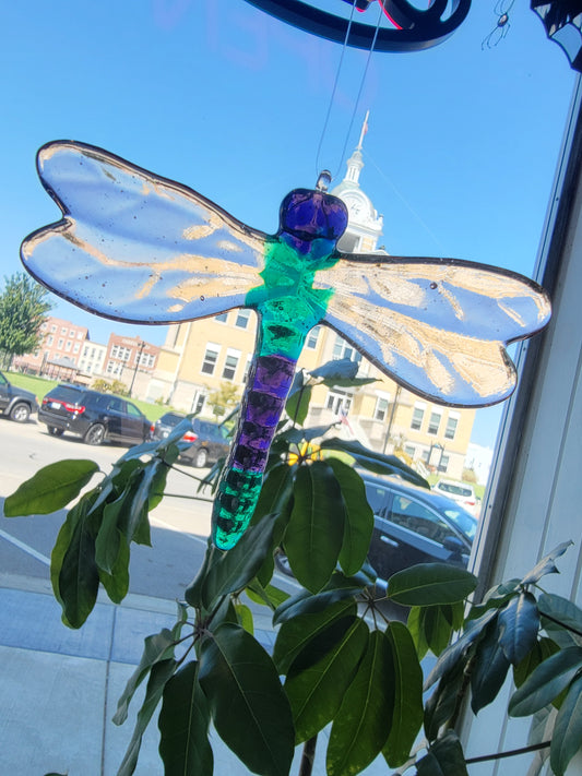 Dragonfly, Fused Glass Large