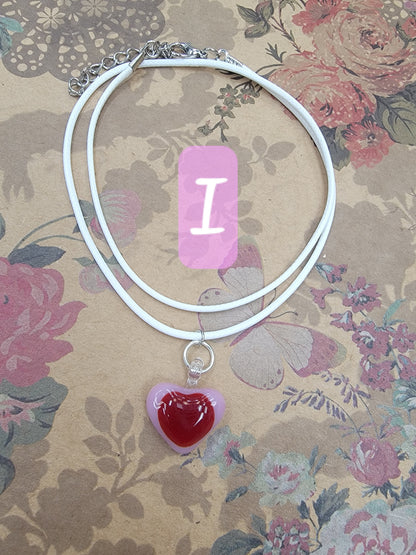 Valentines jewelry, fused glass