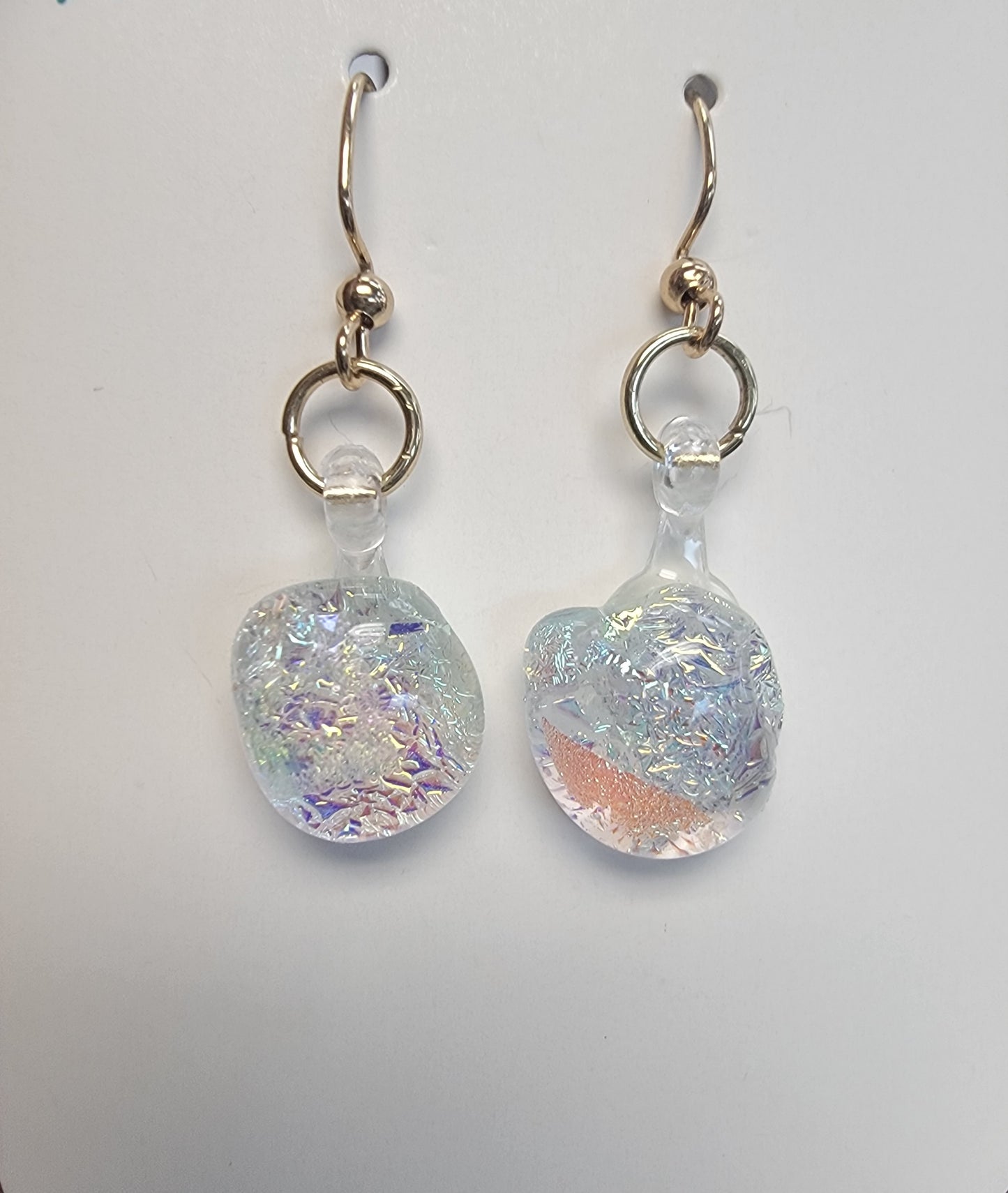 Earrings, Dichroic Fused Glass
