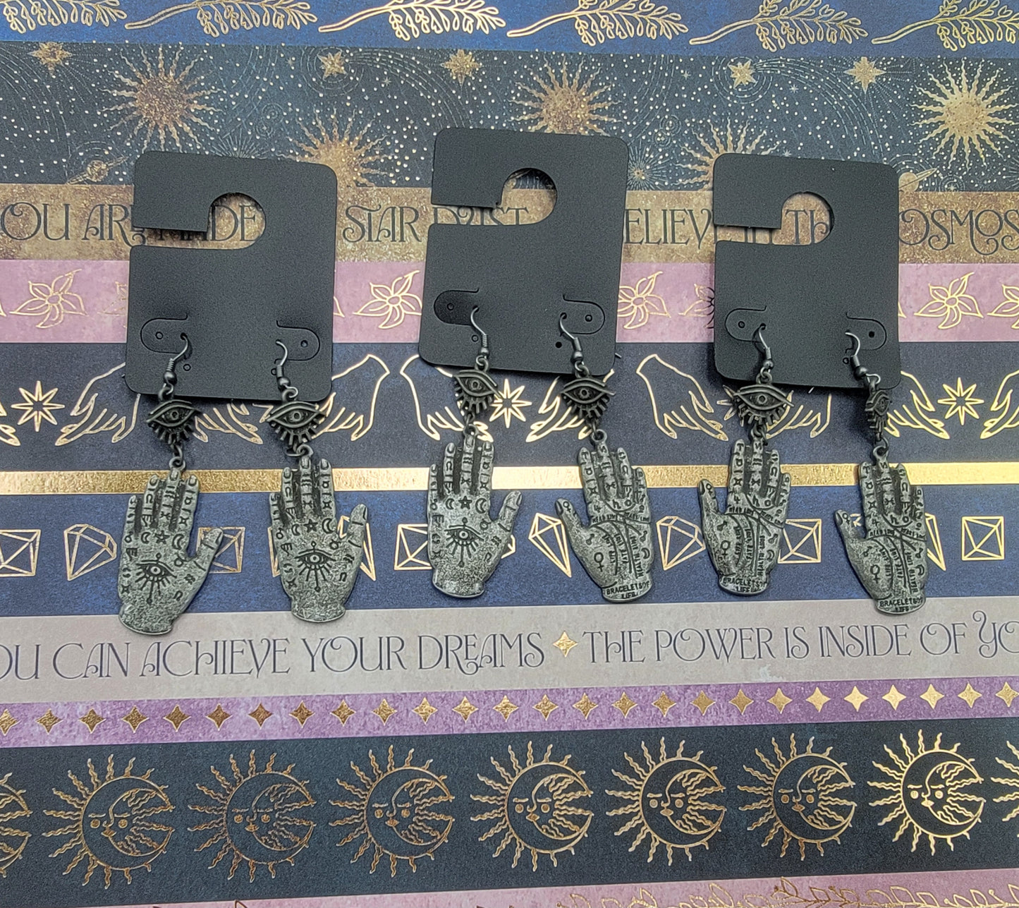Earrings, Hamsa Hand