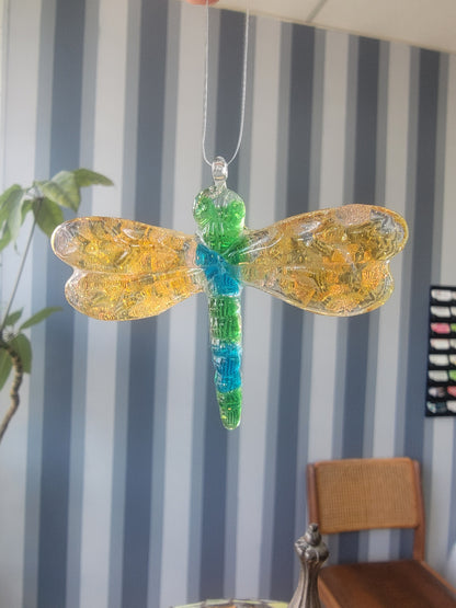 Dragonfly, Dichroic Fused Glass Small