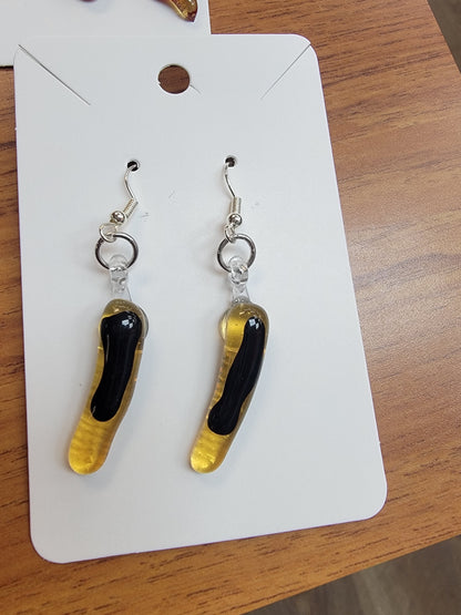 Earrings, Fused Glass