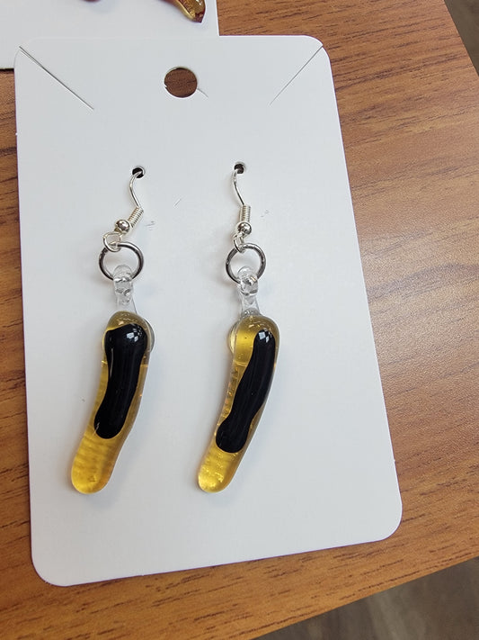 Earrings, Fused Glass