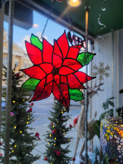 Poinsettia, Stained Glass