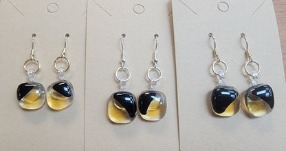 Earrings, Fused Glass