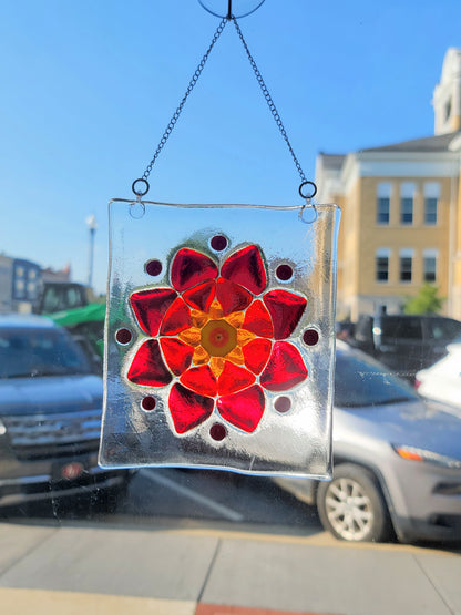 Mandala, Fused Glass