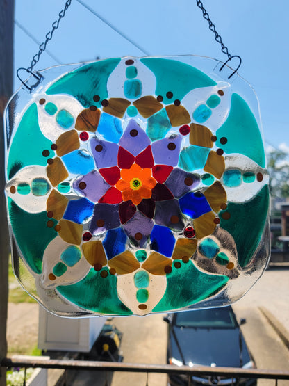 Mandala, Fused Glass