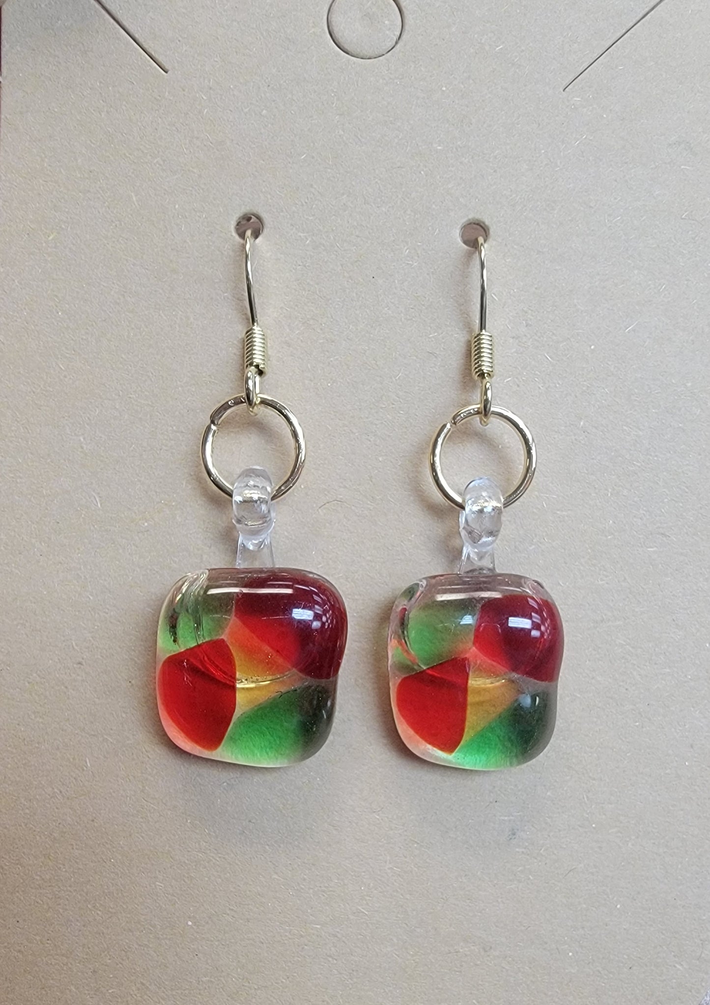 Earrings, Fused Glass