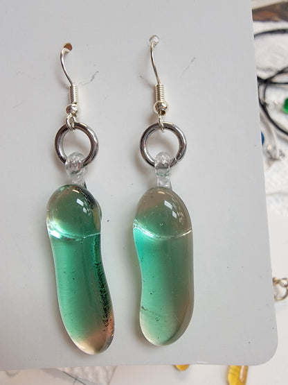 Earrings, Fused Glass