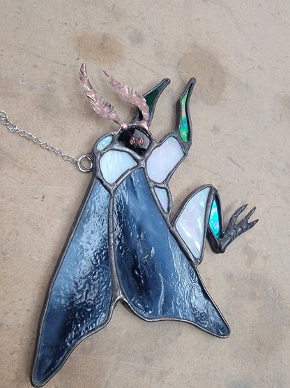 Mothman, stained glass