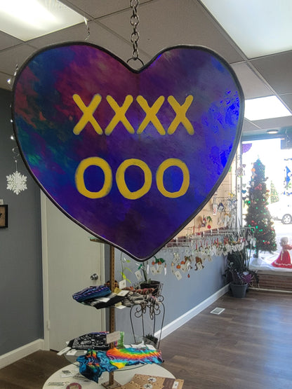 Candy Heart Stained Glass Suncatcher