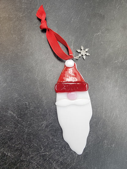 Santa, Fused Glass