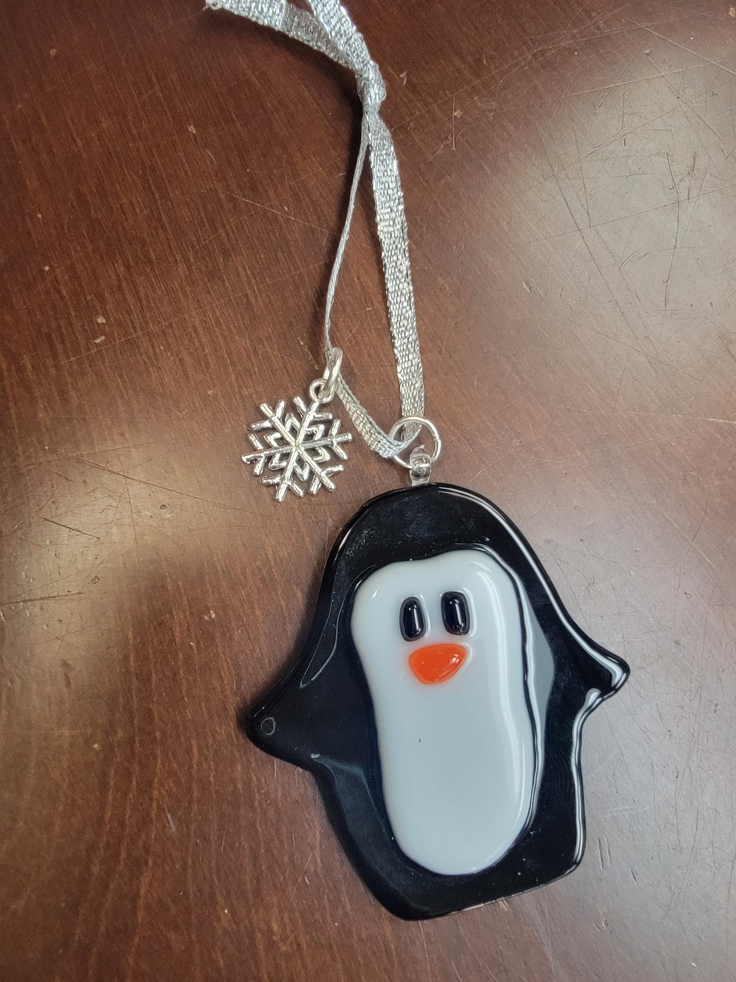 Penguin,  Fused Glass