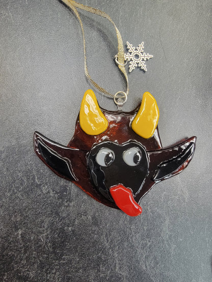 Krampus, Fused Glass